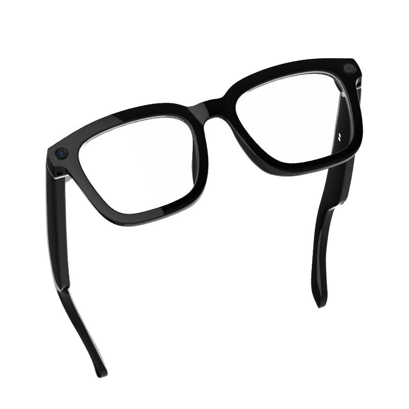 Smart Bluetooth Glasses with Camera, 1080P Video Recording Wearable Glasses, Multifunctional Wireless Audio Glasses with Headphone, Outdoor Sports Camera Sunglasses with Intelligent Voice Assistant, Anti-Blue Light Protection Eyeglass